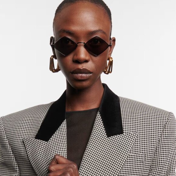 Saint Laurent Women Sunglasses Black Geometric SL302 LISA 002 BRAND NEW - Picture 3 of 17